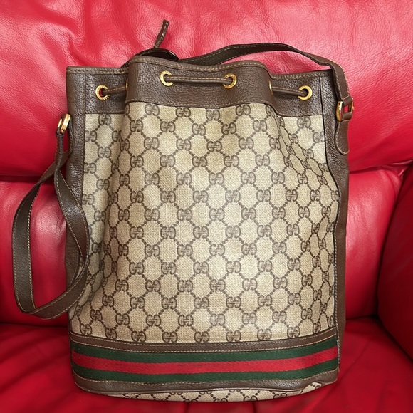 Gucci Vintage Supreme Monogram Large Bucket Bag - Picture 2 of 7